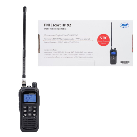 Statie radio CB portabila PNI Escort HP 92 multi standard, 4W, AM-FM, NRC, Dual Watch, Roger Beep, ASQ SQ reglabil, VOX, 12V-24V [1]