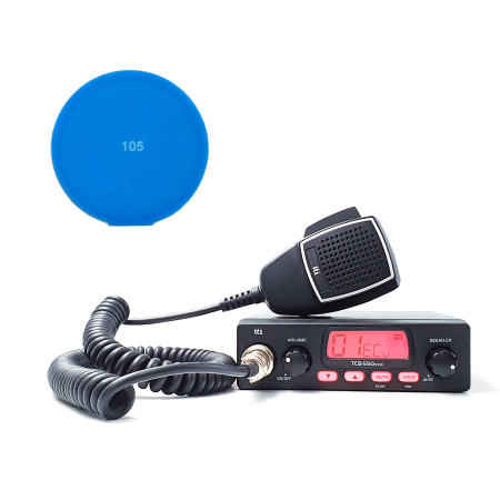 Statii radio & Detectoare radar - Statie radio CB TTi TCB-550 EVO, DSS, VOX, NB, ecran multicolor, 12-24V si sticky pad blue inclus