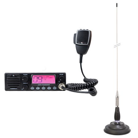Statii radio & Detectoare radar - Statie radio CB TTi TCB-900 EVO, 12-24V, 4W si antena CB PNI ML100, 100CM, 250W cu baza magnetica