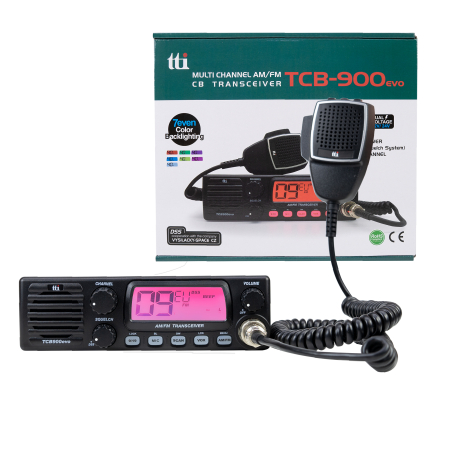 Statii radio & Detectoare radar - Statie radio CB TTi TCB-900 EVO, DSS, SQ, Dual Watch, Mic Gain, 12V-24V, conector dongle Bluetooth