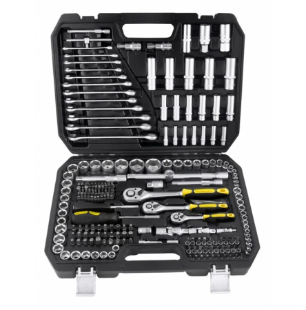 Chei si truse chei - Trusa chei tubulare Topmaster Profesional 339207, Cr-V, 216 piese
