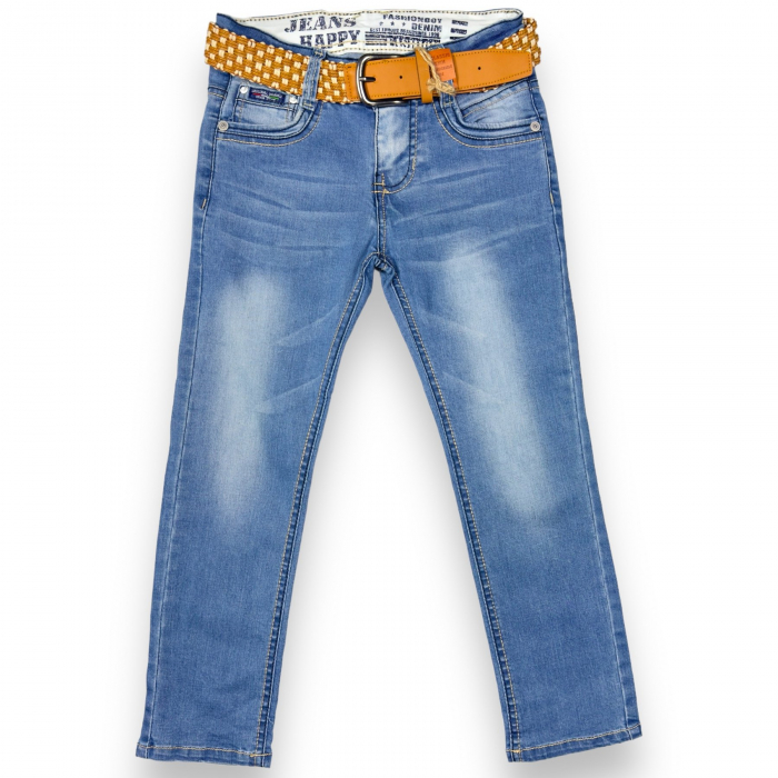 Pantaloni denim premium blugi pentru baieti 4-12 ANI [2]
