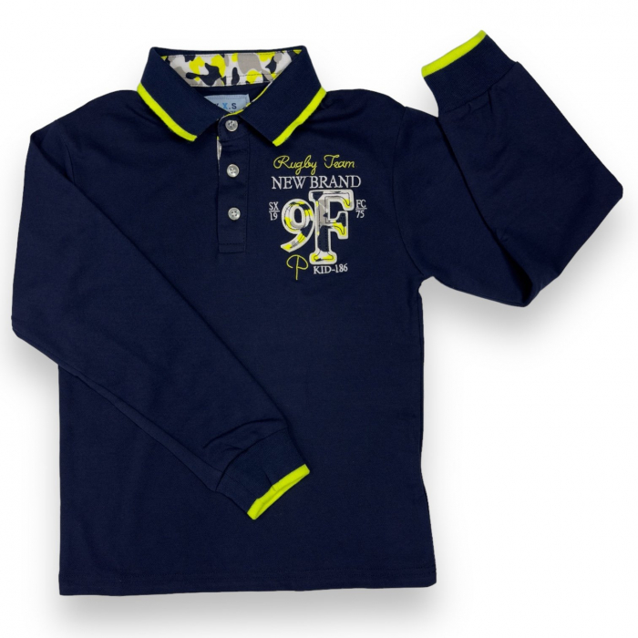 Tricou manica lunga polo bumbac premium pentru baieti [1]