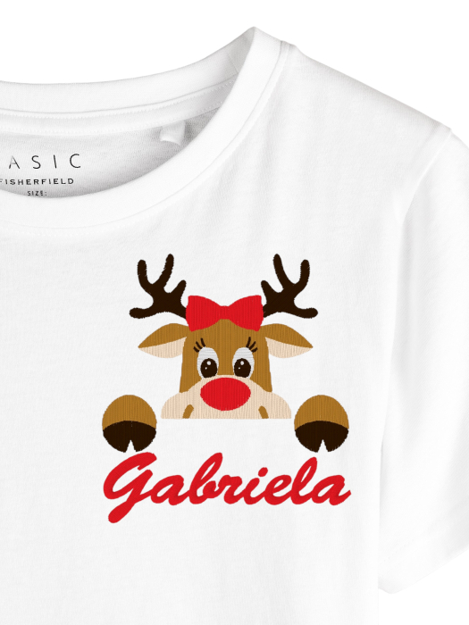 Tricou Dama Brodat Ren si Nume [3]