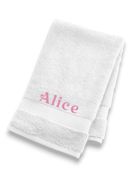 Prosop Brodat cu Nume 50x90cm, BUMBAC 100%, ALB [2]
