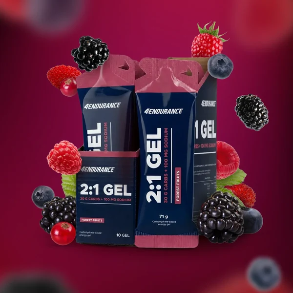 Gel de carbohidrati cu aroma fructe de padure, 4Endurance Gel 30, set 10x71g [2]