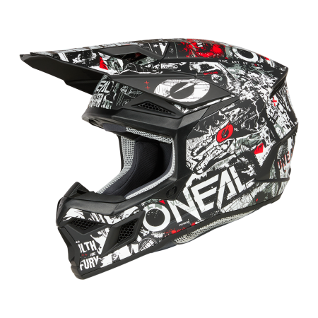 Casti Enduro - Casca O'Neal 3SRS Attack V.25 Black/White