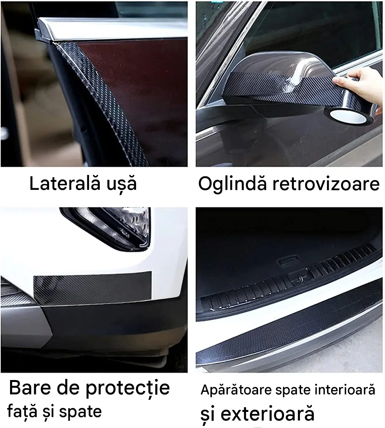 banda adeziva carbon protectie tuning negru enzoria [6]