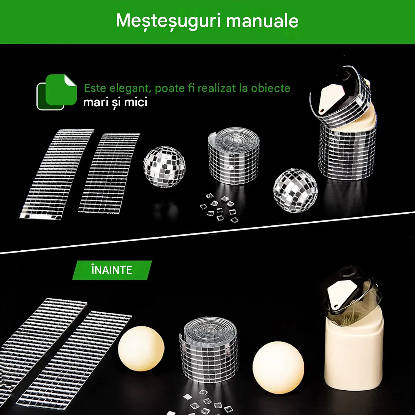 banda adeziva mozaic oglinda argintiu Enzoria [7]