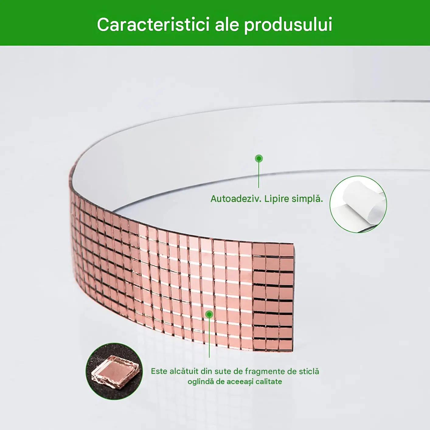 banda adeziva mozaic oglinda argintiu Enzoria [8]