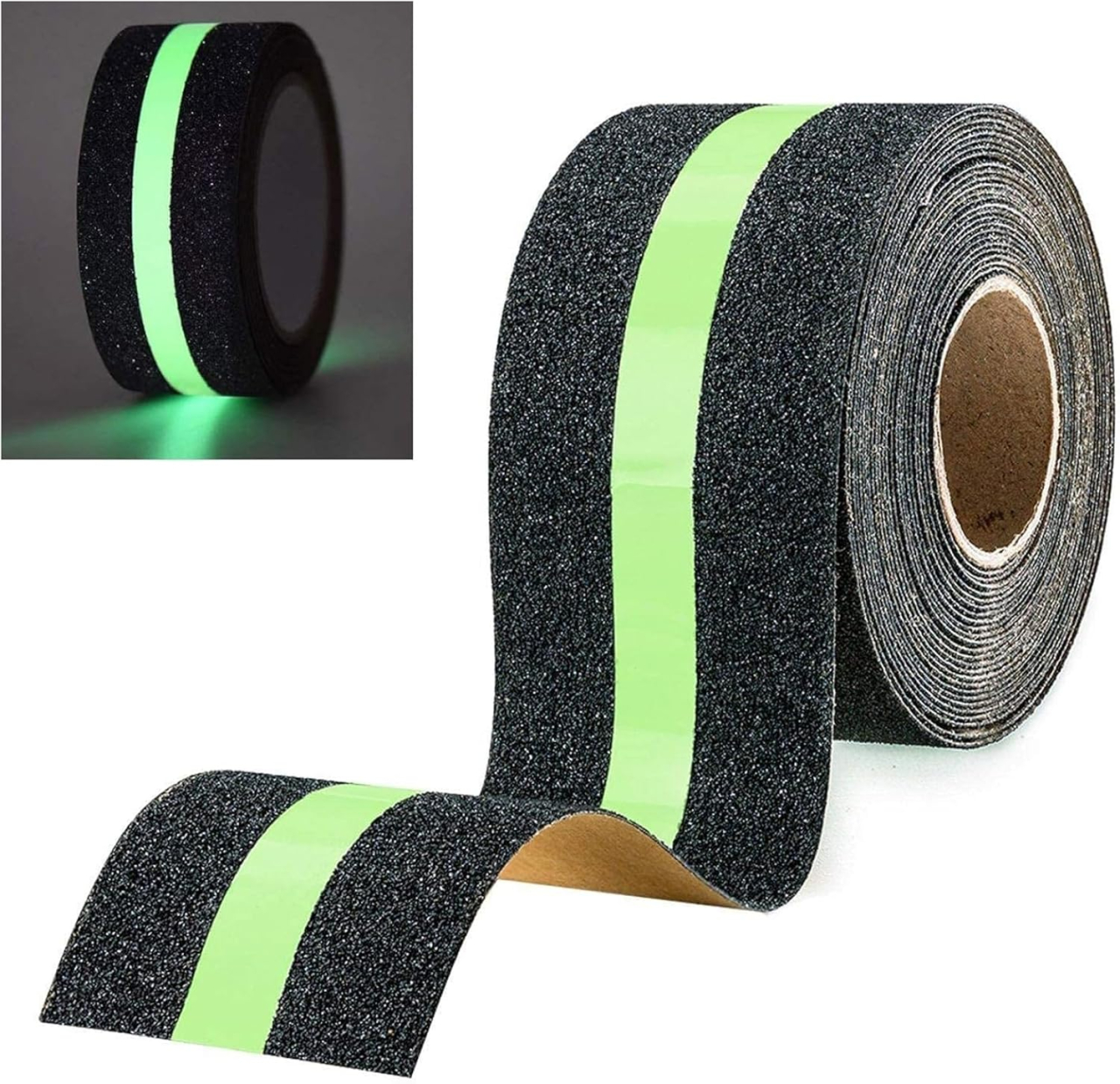 banda antiderapanta fosforescenta negru verde 5cm 5m Enzoria [2]