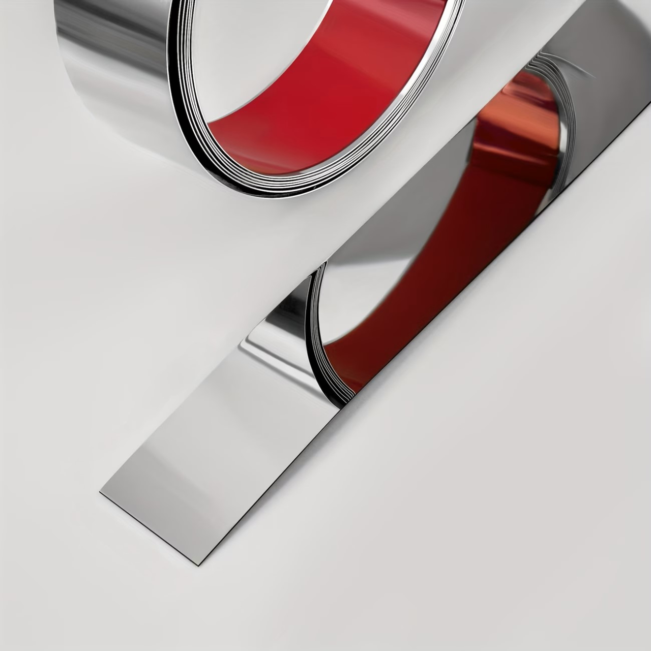 banda decorativa inox efect oglinda argintiu 3cm Enzoria [9]