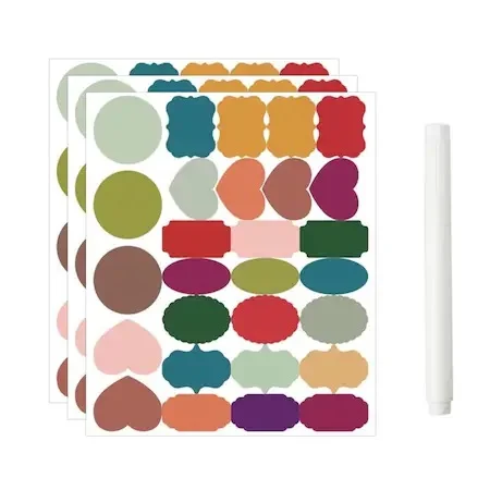 set 84 etichete autoadezive multicolore marker alb Enzoria [2]