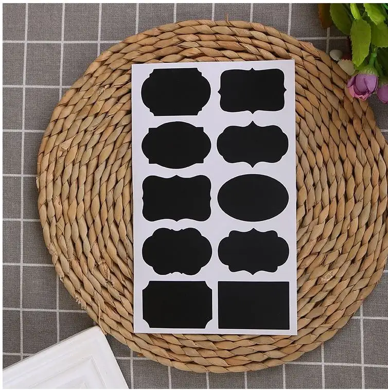 set etichete autocolante negre marker alb Enzoria [3]