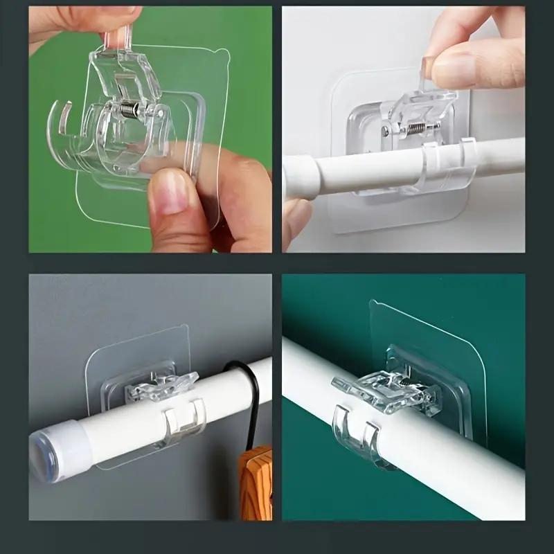 suport autoadeziv bara perdea transparent 7x7 cm Enzoria [3]