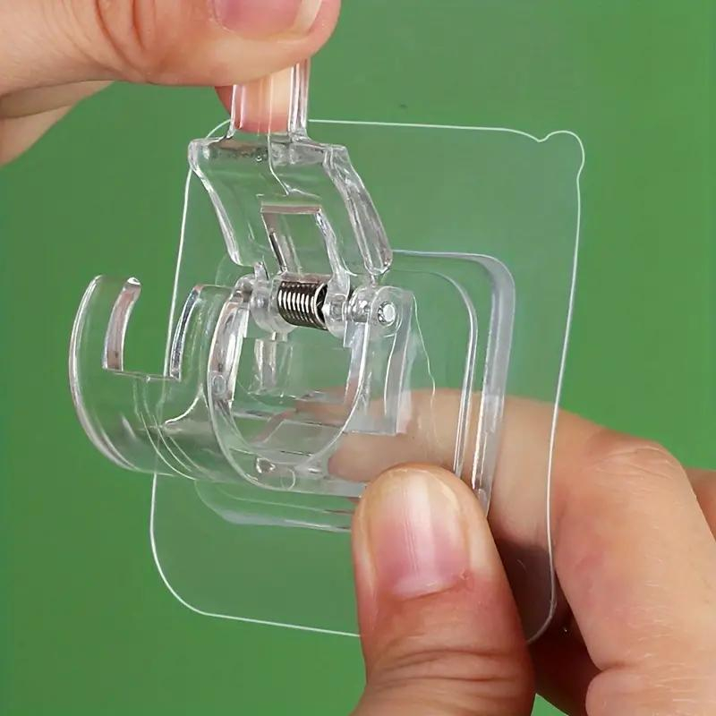 suport autoadeziv bara perdea transparent 7x7 cm Enzoria [8]