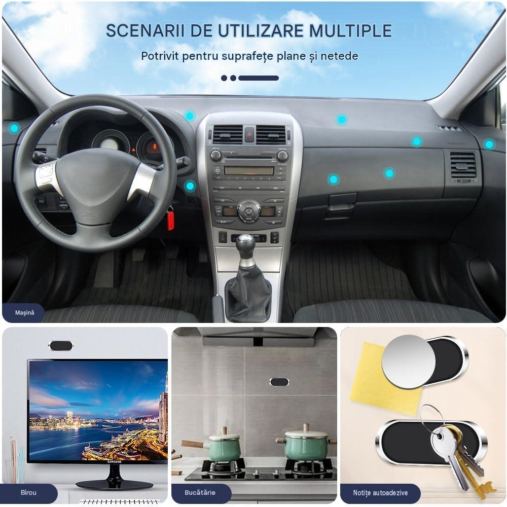 suport telefon magnetic autoadeziv negru lucios Enzoria [6]