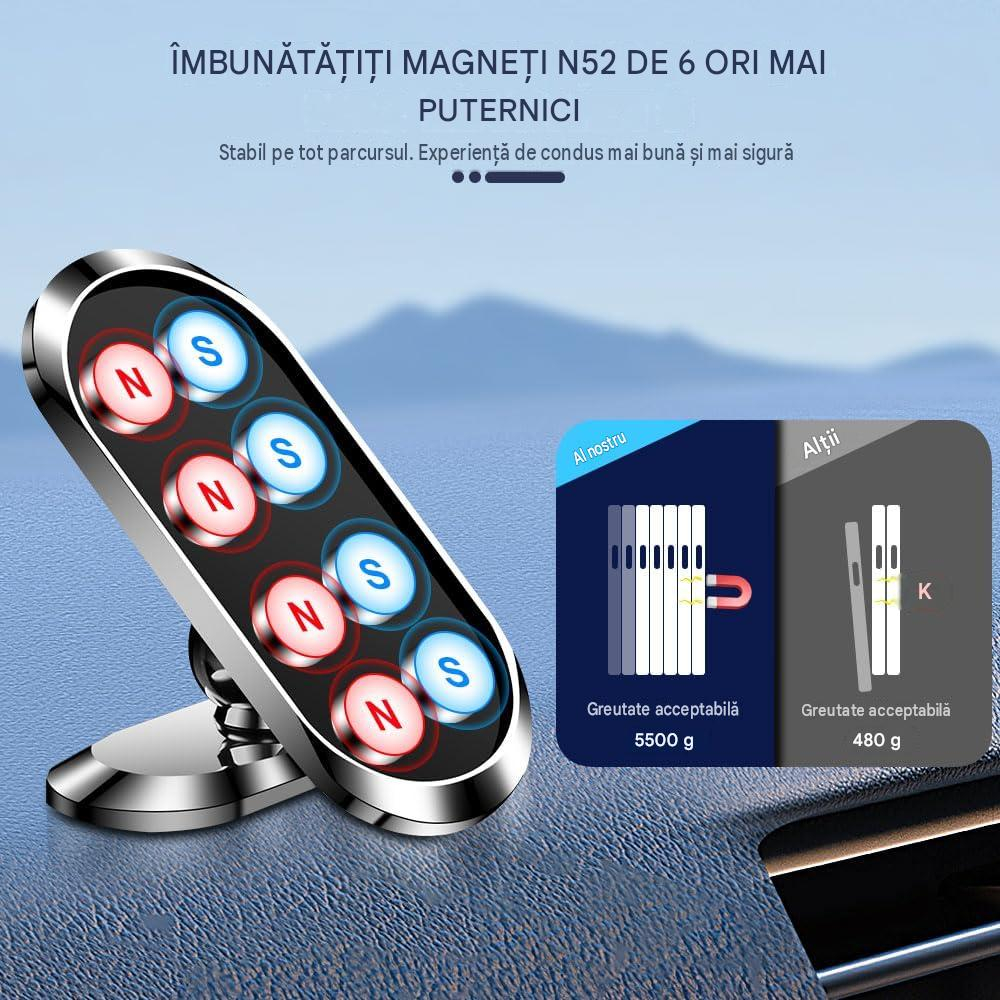 suport telefon magnetic autoadeziv negru lucios Enzoria [7]