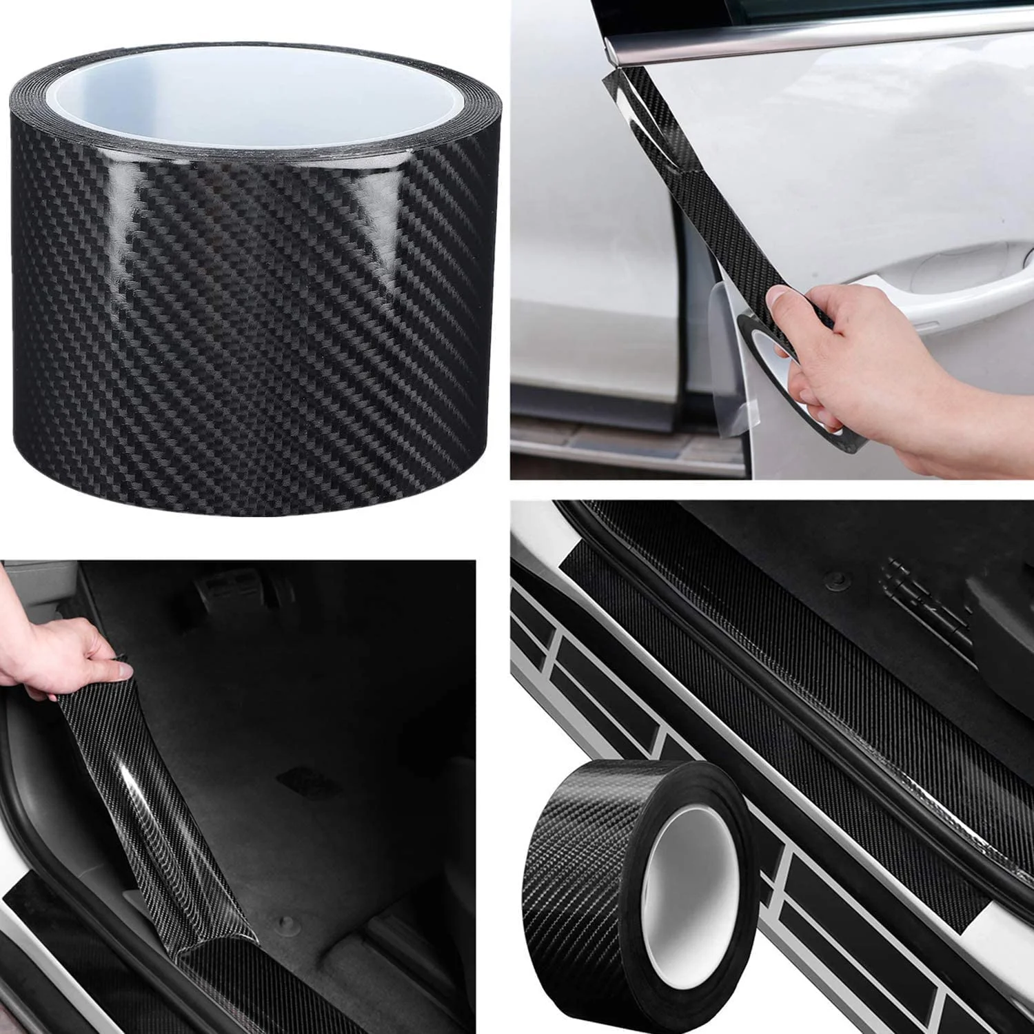 banda adeziva carbon protectie tuning negru enzoria [8]