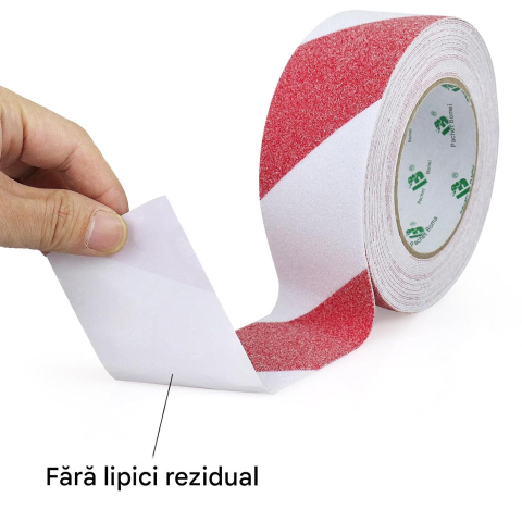 banda antiderapanta abraziva alb rosu 5cm x 5m Enzoria [4]