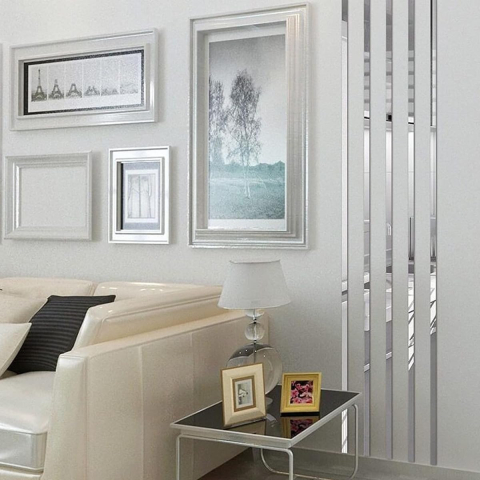 banda decorativa inox efect oglinda argintiu 3cm Enzoria [9]