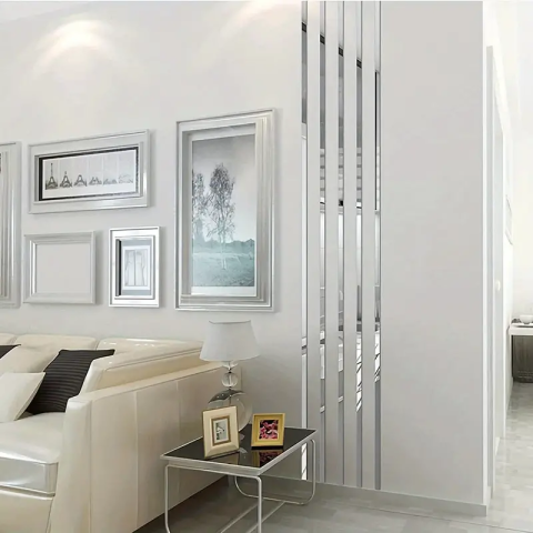 banda decorativa inox efect oglinda argintiu 3cm Enzoria [3]
