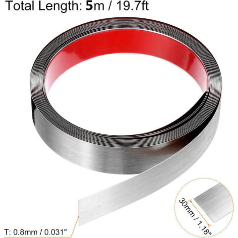 banda decorativa inox argintiu periat 3cm enzoria [8]