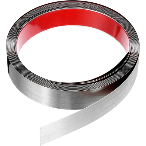 Benzi Decorative - banda decorativa inox argintiu periat 3cm enzoria
