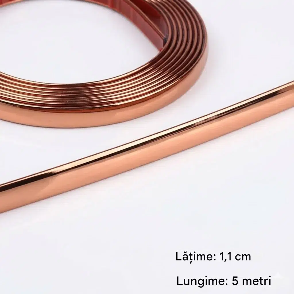 banda decorativa autoadeziva rose gold 1.1 cm Enzoria [3]