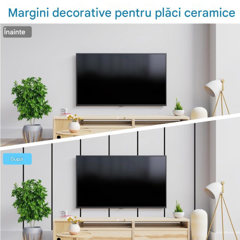 banda decorativa inox autoadeziva neagra 1cm enzoria [5]