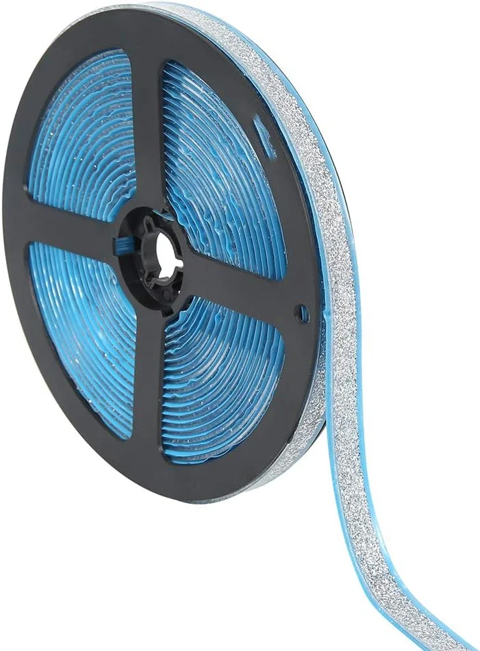 Benzi Decorative - banda etansare autoadeziva glitter argintiu 8mm enzoria