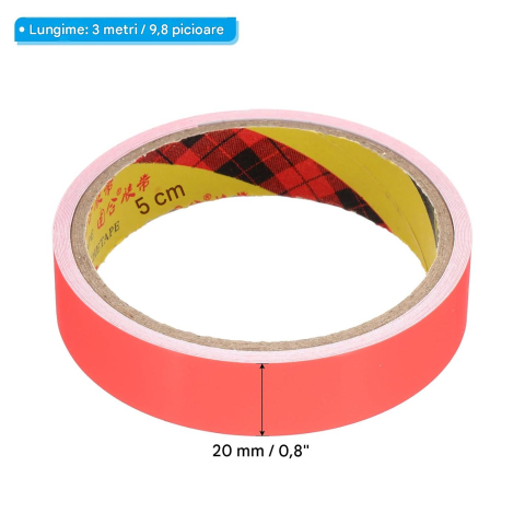 banda fosforescenta autoadeziva portocalie 2cm x 3m enzoria [7]