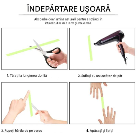 banda fosforescenta autoadeziva verde 2x300 cm Enzoria [10]