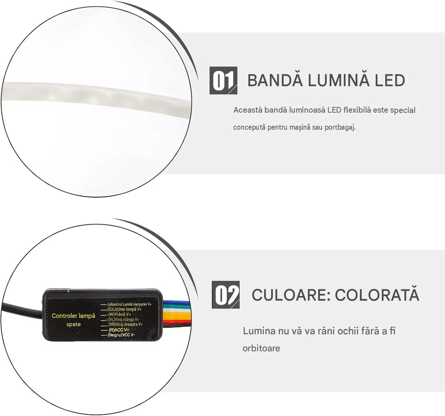banda led auto portbagaj 120 cm negru Enzoria [4]