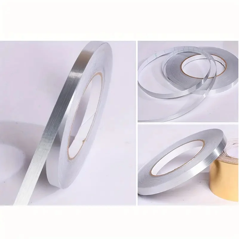 banda decorativa autoadeziva argintie 5mm 50m enzoria [6]