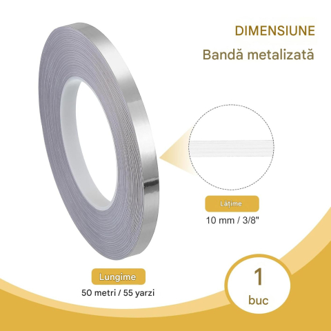 banda pentru rosturi si imbinari argintie 1cm 50m Enzoria [8]