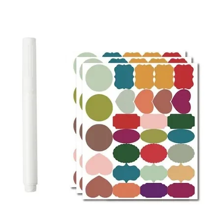 set 84 etichete autoadezive multicolore marker alb Enzoria [3]