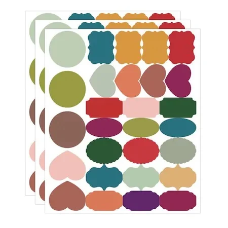 Toate Produsele - set 84 etichete autoadezive multicolore marker alb Enzoria