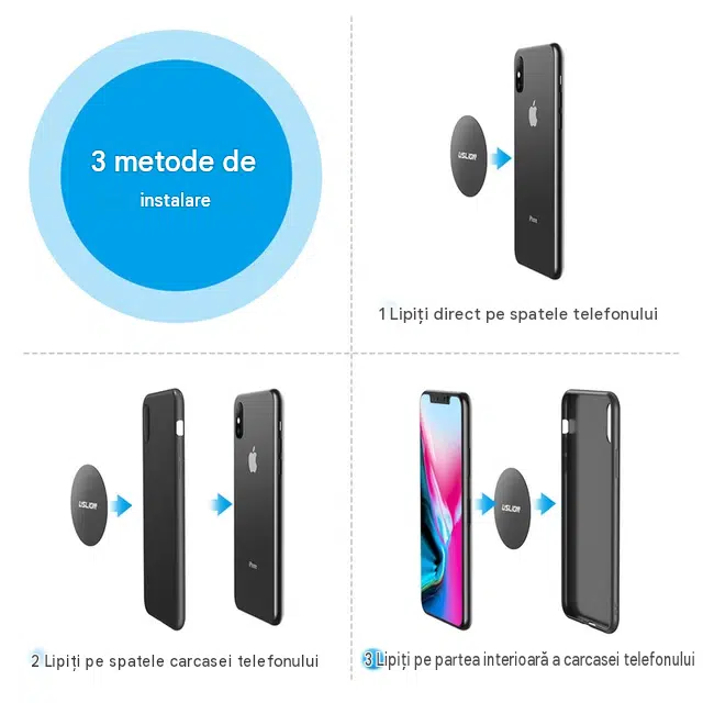 placuta autoadeziva suport magnetic telefon Enzoria [4]
