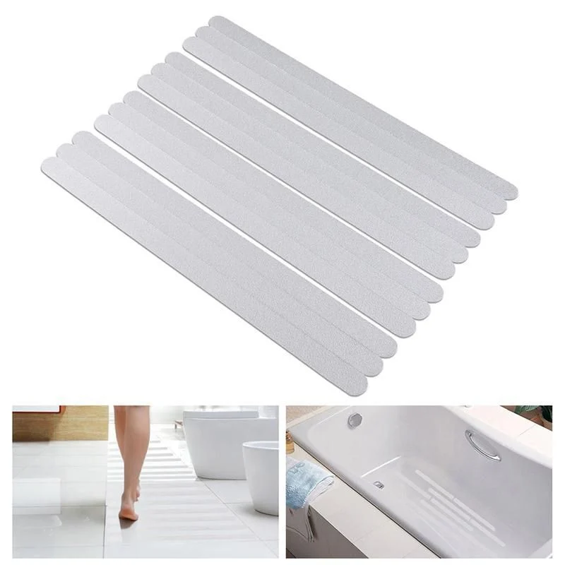 Benzi Autoadezive Utilitare - set 12 benzi antiderapante silicon transparent Enzoria