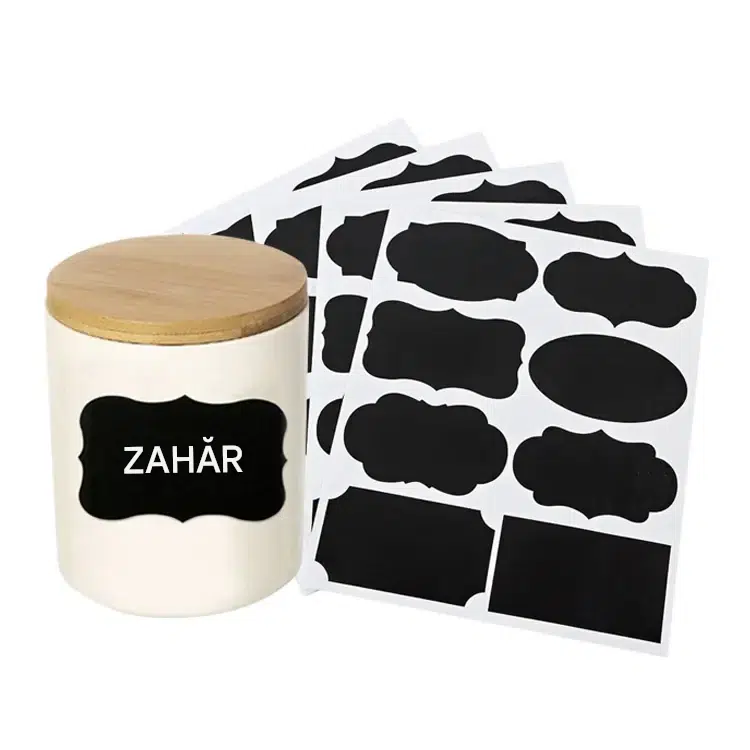Toate Produsele - set etichete autocolante negre marker alb Enzoria