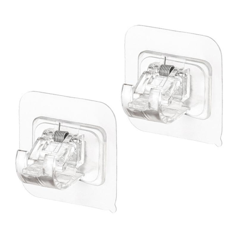 suport autoadeziv bara perdea transparent 7x7 cm Enzoria [3]
