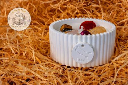 Produse - Lumânarea Zodiac — Gemeni ♊: 21 mai – 20 iunie (Element: Aer)