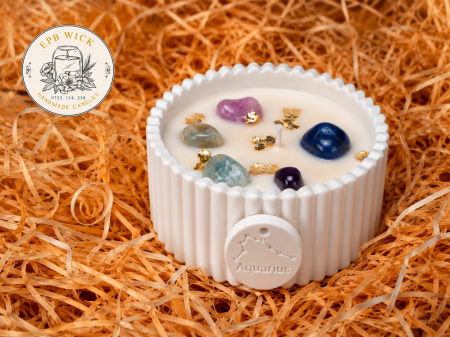 Produse - Lumânarea Zodiac -Vărsător ♒: 20 ianuarie – 18 februarie (Element: Aer)