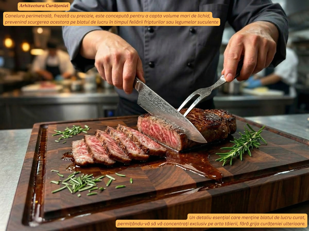 Tocator Profesional End Grain Nuc American EpiCraft 40x30x4 cm [6]