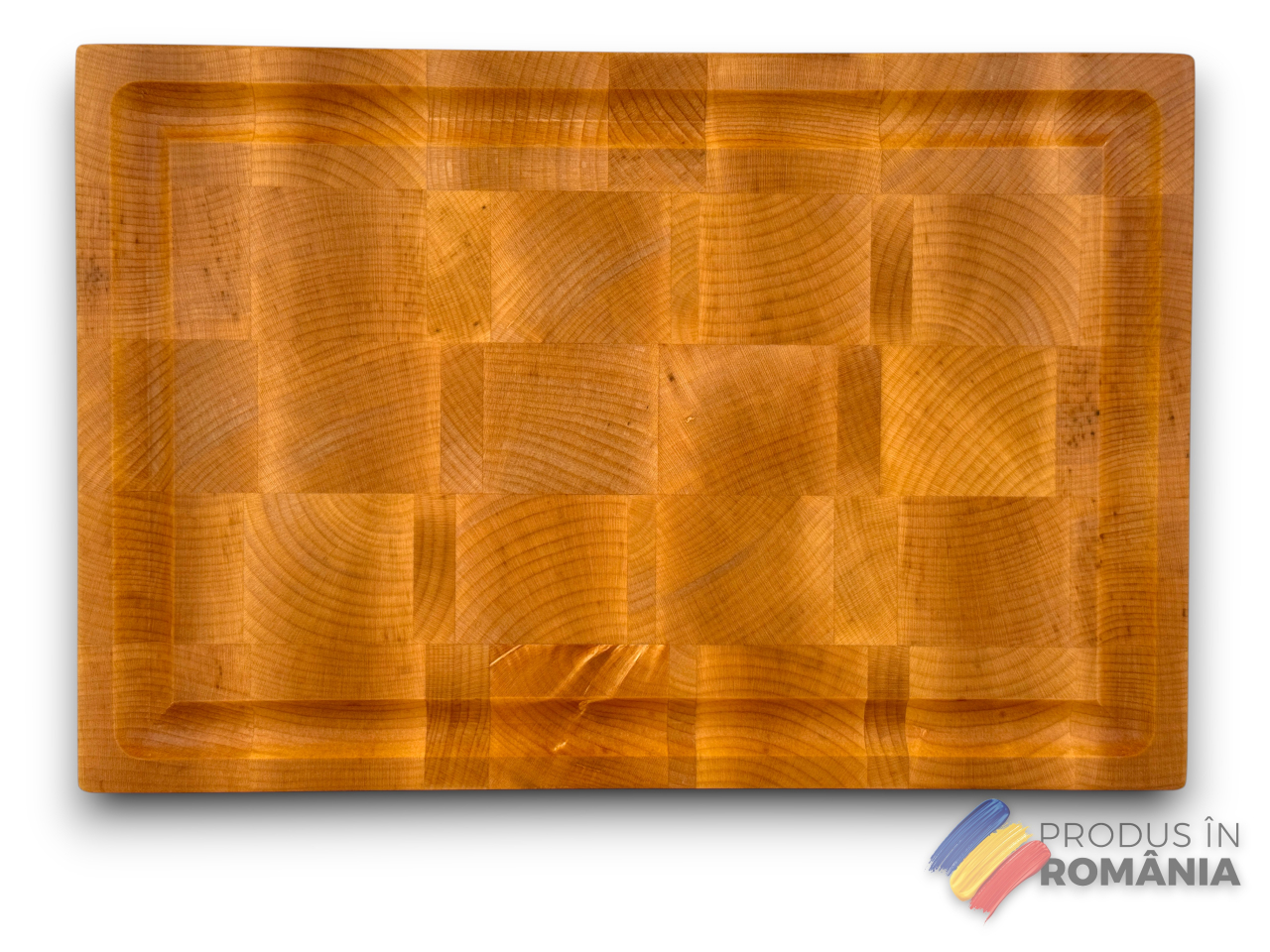 Tocator profesional de bucatarie, Fund din lemn masiv de paltin, Stil end grain, Calitate premium, 30x20x3 cm [11]