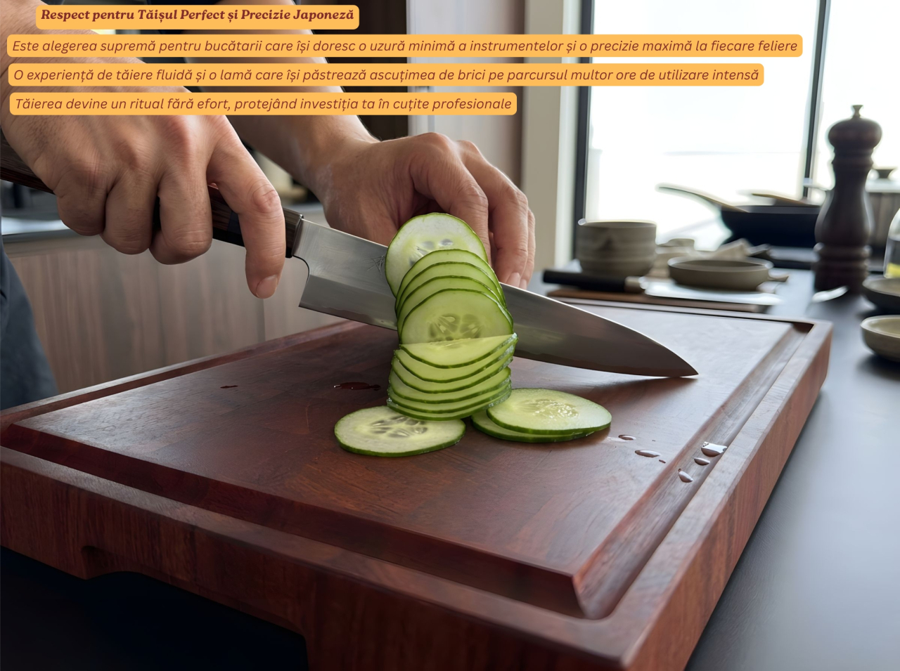 Tocator Profesional End Grain Mahon EpiCraft 40x30x4 cm [7]