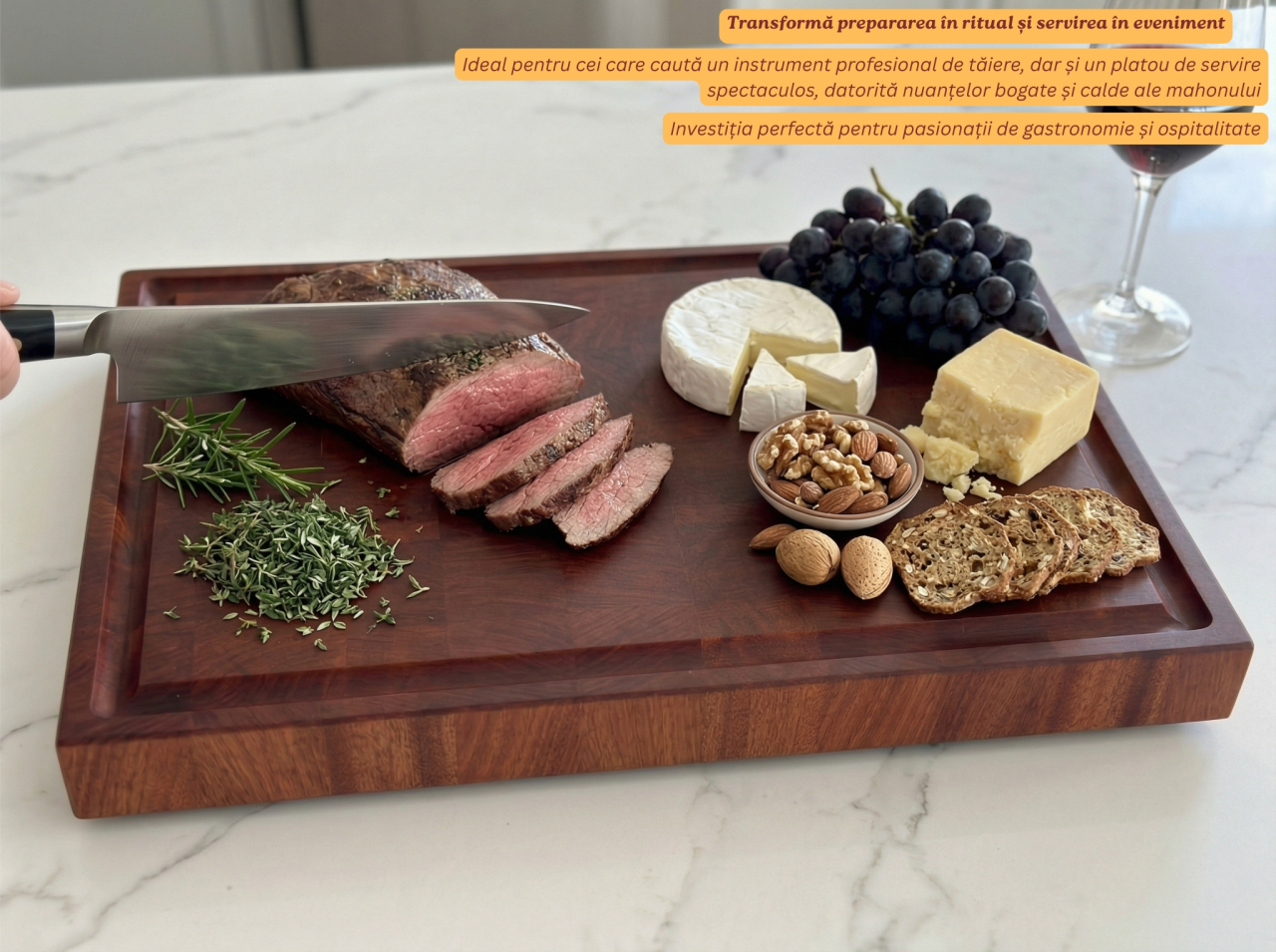 Tocator Profesional End Grain Mahon EpiCraft 40x30x4 cm [8]