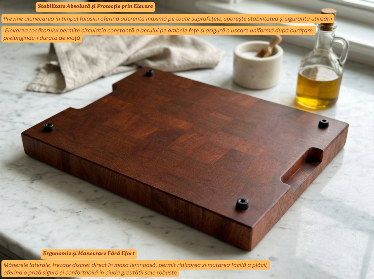 Tocator Profesional End Grain Mahon EpiCraft 40x30x4 cm [6]