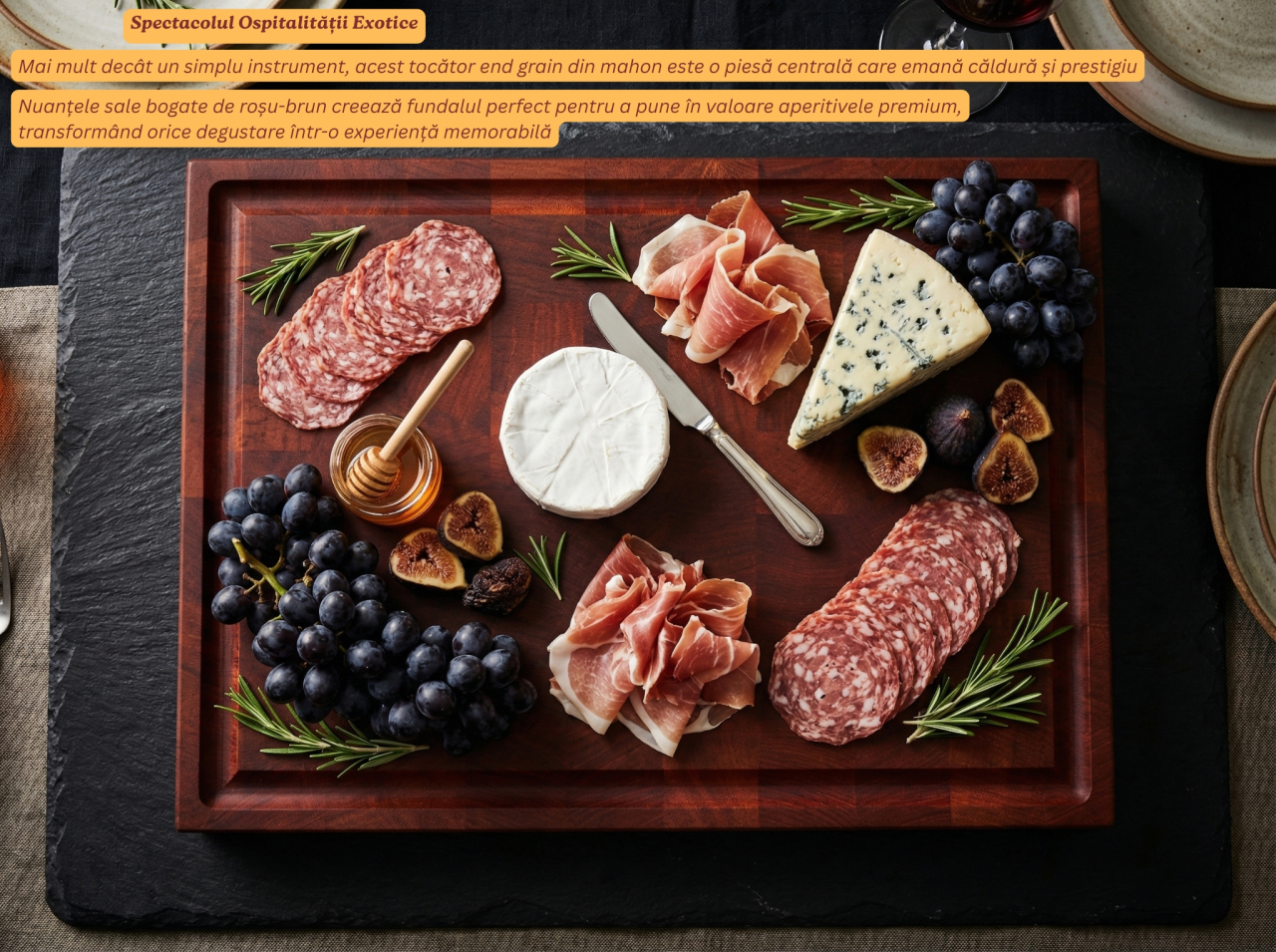 Tocator Profesional End Grain Mahon EpiCraft 40x30x4 cm [5]